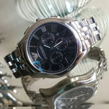  Shop Authentic Emporio Armani Classic Chronograph Black Dial Silver Steel Strap Watch For Men - AR1786 - Luxxuri