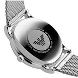  Shop Authentic Emporio Armani Luigi Quartz Blue Dial Silver Mesh Bracelet Watch For Men - AR11230 - Luxxuri