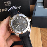  Shop Authentic Tag Heuer Aquaracer Caliber 5 Automatic Black Dial Black Rubber Strap Watch for Men - WAY2113.FT8021 - Luxxuri