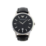  Shop Authentic Emporio Armani Renato Black Dial Leather Strap Watch For Men - AR2411 - Luxxuri
