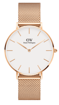  Shop Authentic Daniel Wellington Petite Melrose White Dial Rose Gold Mesh Strap Watch For Women - DW00100305 - Luxxuri