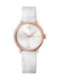  Shop Authentic Calvin Klein Accent White Dial White Leather Strap Watch for Women - K2Y2Y6K6 - Luxxuri