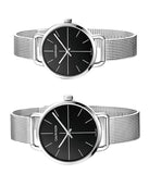  Shop Authentic Calvin Klein Even Black Dial Silver Mesh Bracelet Watch for Women - K7B23121 - Luxxuri
