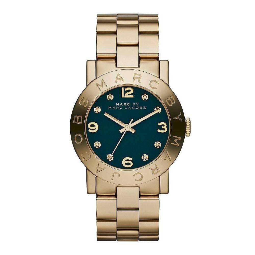  Shop Authentic Marc Jacobs Amy Green Dial Gold Steel Strap Watch for Women - MBM8609 - Luxxuri