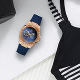  Shop Authentic Guess Limelight Blue Dial Blue Silicone Strap Watch For Women - W1053L1 - Luxxuri
