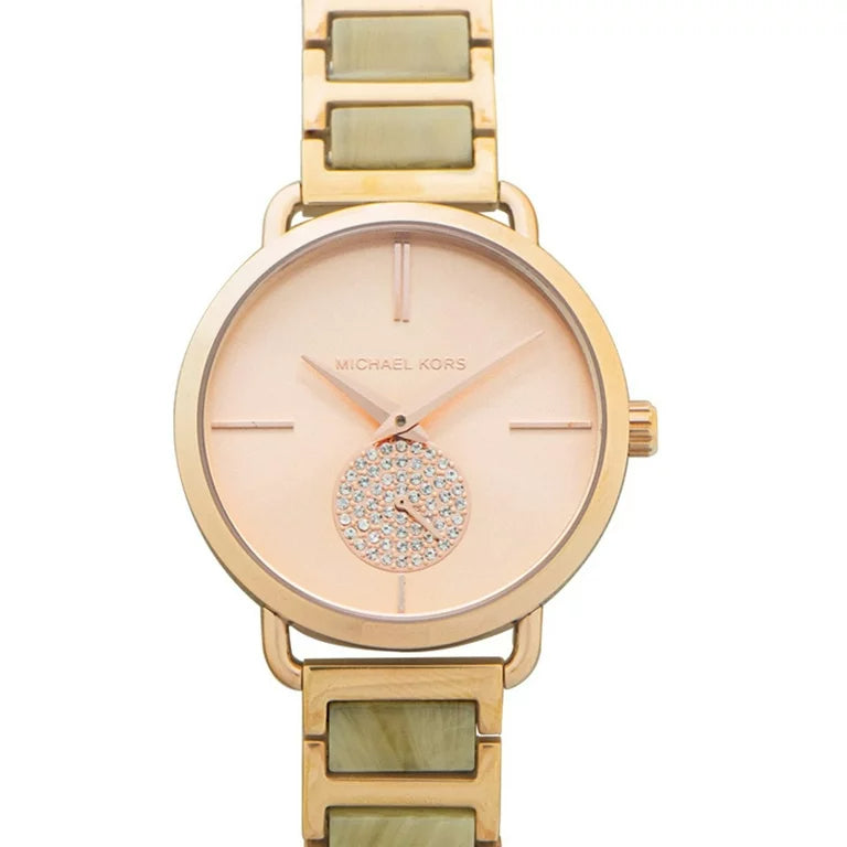  Shop Authentic Michael Kors Portia Quartz Rose Gold Dial Rose Gold Steel Strap Watch For Women - MK3678 - Luxxuri