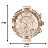  Shop Authentic Michael Kors Parker Chronograph Rose Gold Dial Two Tone Steel Strap Watch For Women - MK6832 - Luxxuri