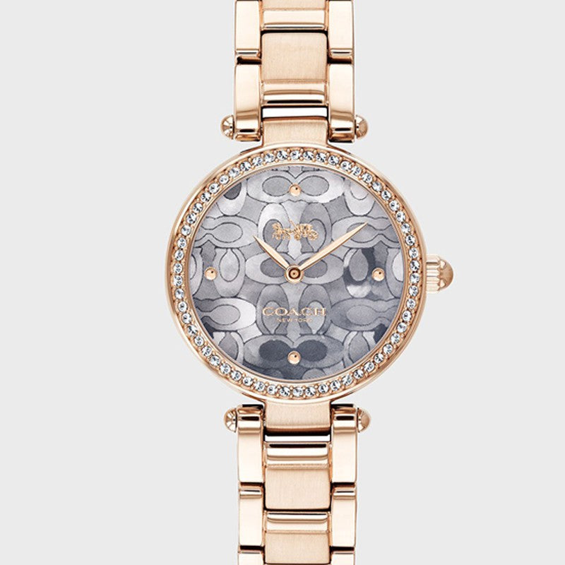 Coach Park Crystal Dial Rose Gold Steel Strap Watch for Women  - 14503226