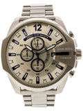  Shop Authentic Diesel Mega Chief Chronograph Silver Dial Silver Steel Strap Watch For Men - DZ4477 - Luxxuri