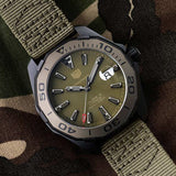  Shop Authentic Tag Heuer Aquaracer Automatic Green Dial Khakhi Green Nylon Strap Watch for Men - WAY208E.FC8222 - Luxxuri