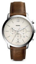  Shop Authentic Fossil Neutra Chronograph White Dial Brown Leather Strap Watch for Men - FS5380 - Luxxuri
