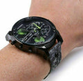  Shop Authentic Diesel Big Daddy Chronograph Black Dial Black Leather Strap Watch For Men - DZ7311 - Luxxuri