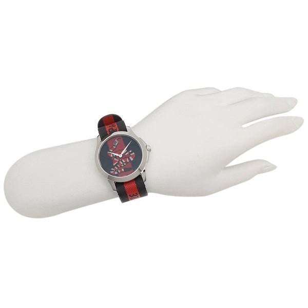  Shop Authentic Gucci Le Marche Des Merveilles Blue Red Dial Blue Red Nylon Strap Unisex Watch - YA126493 - Luxxuri