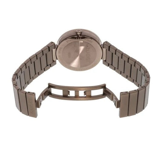  Shop Authentic Gucci Interlocking G Quartz Brown Dial Brown Steel Strap Watch for Women -  YA133317 - Luxxuri