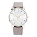  Shop Authentic Calvin Klein City Silver Dial Grey Leather Strap Watch for Men - K2G211Q4 - Luxxuri