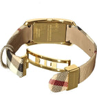  Shop Authentic Burberry Nova Gold Tone Square Dial Leather Strap Watch for Women - BU1582 - Luxxuri