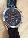  Shop Authentic Hugo Boss Ambassador Chronograph Quartz Black Dial Black Leather Strap Watch For Men - HB1513194 - Luxxuri
