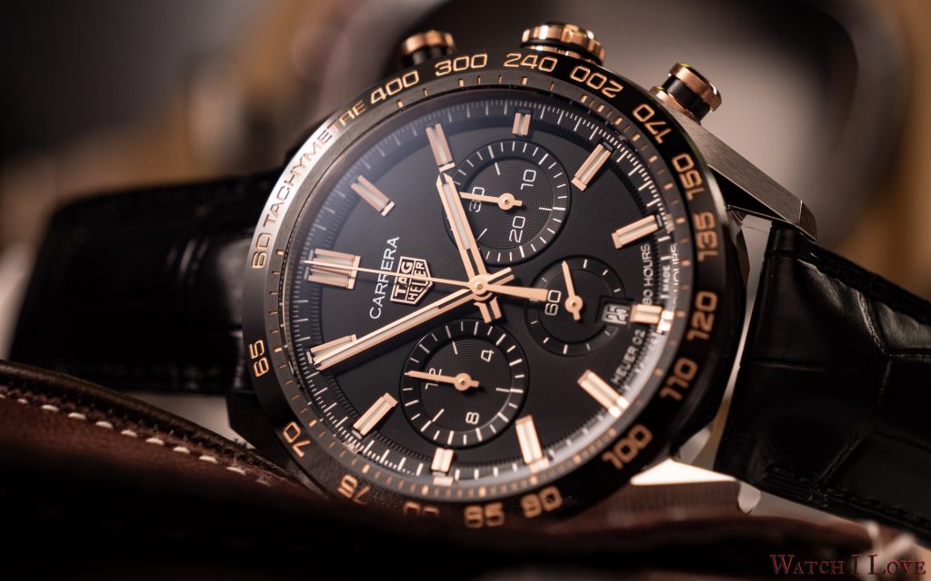  Shop Authentic Tag Heuer Carrera Chronograph Black Dial Black Leather Strap Watch for Men - CBN2A5A.FC6481 - Luxxuri