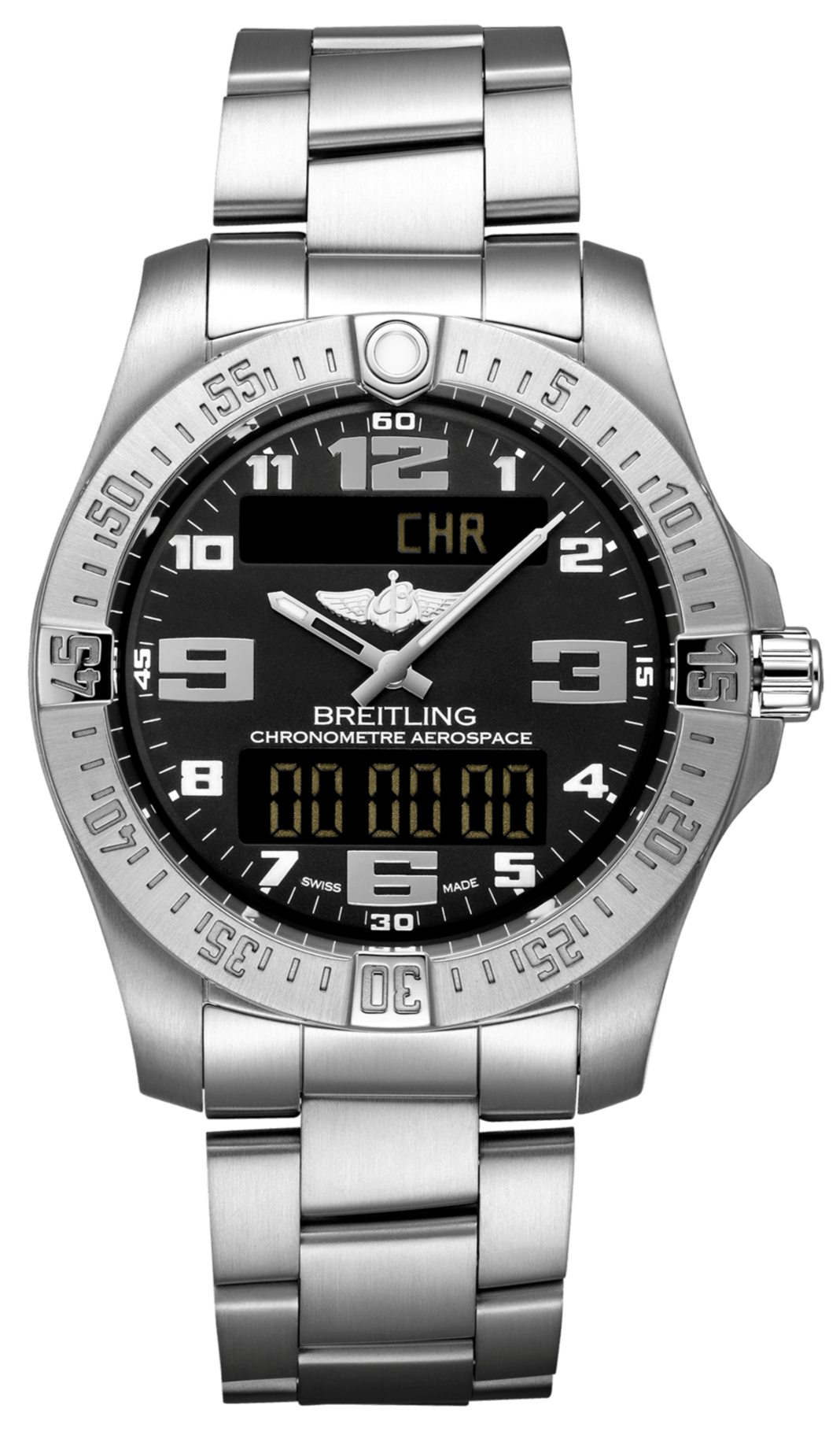  Shop Authentic Breitling Aerospace Evo Black Dial Silver Steel Strap Watch for Men - E79363101B1E1 - Luxxuri