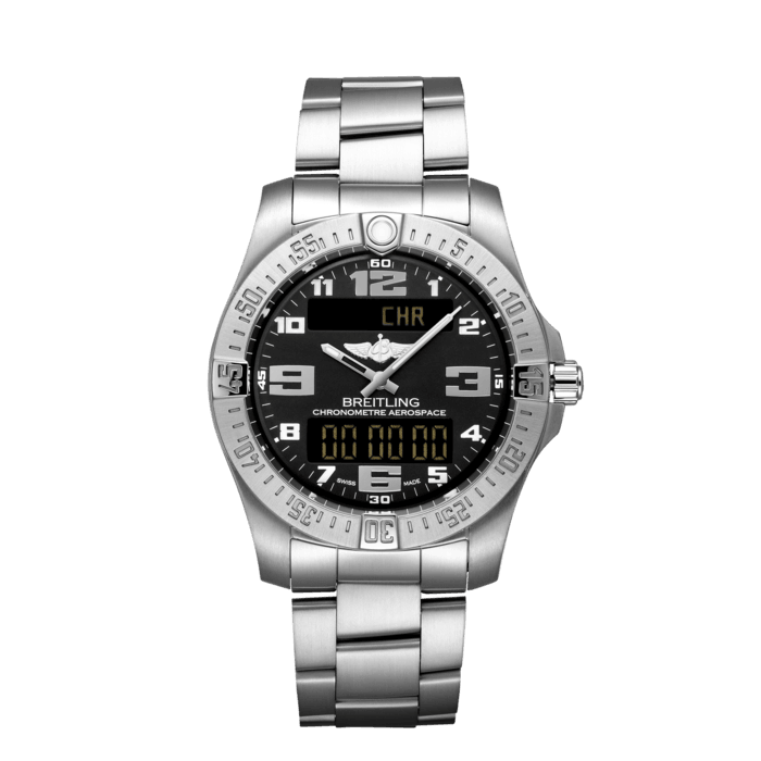  Shop Authentic Breitling Aerospace Evo Black Dial Silver Steel Strap Watch for Men - E79363101B1E1 - Luxxuri