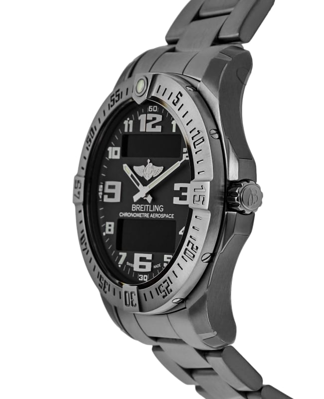  Shop Authentic Breitling Aerospace Evo Black Dial Silver Steel Strap Watch for Men - E79363101B1E1 - Luxxuri