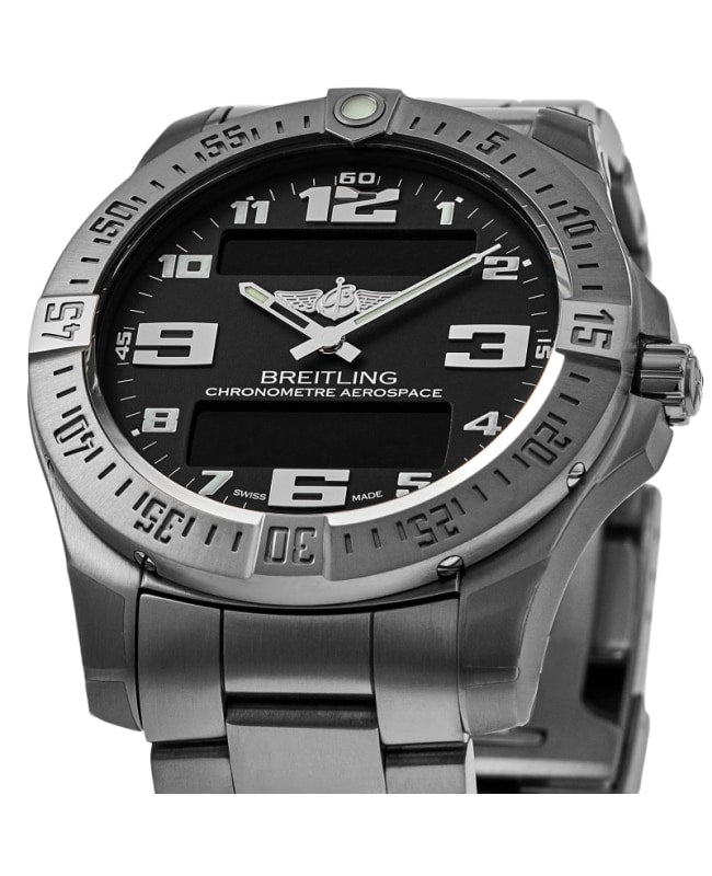  Shop Authentic Breitling Aerospace Evo Black Dial Silver Steel Strap Watch for Men - E79363101B1E1 - Luxxuri