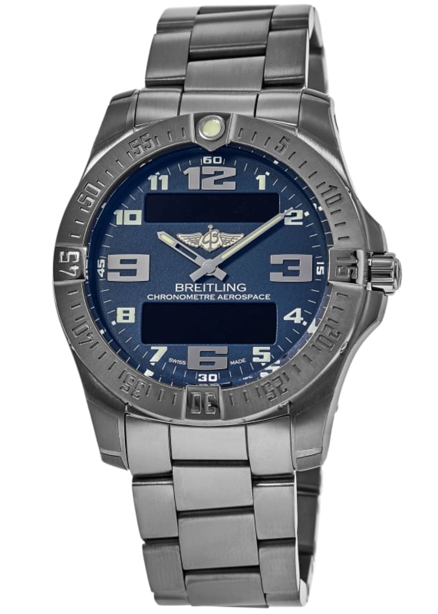  Shop Authentic Breitling Aerospace Evo Blue Dial Silver Steel Strap Watch for Men - E79363101C1E1 - Luxxuri