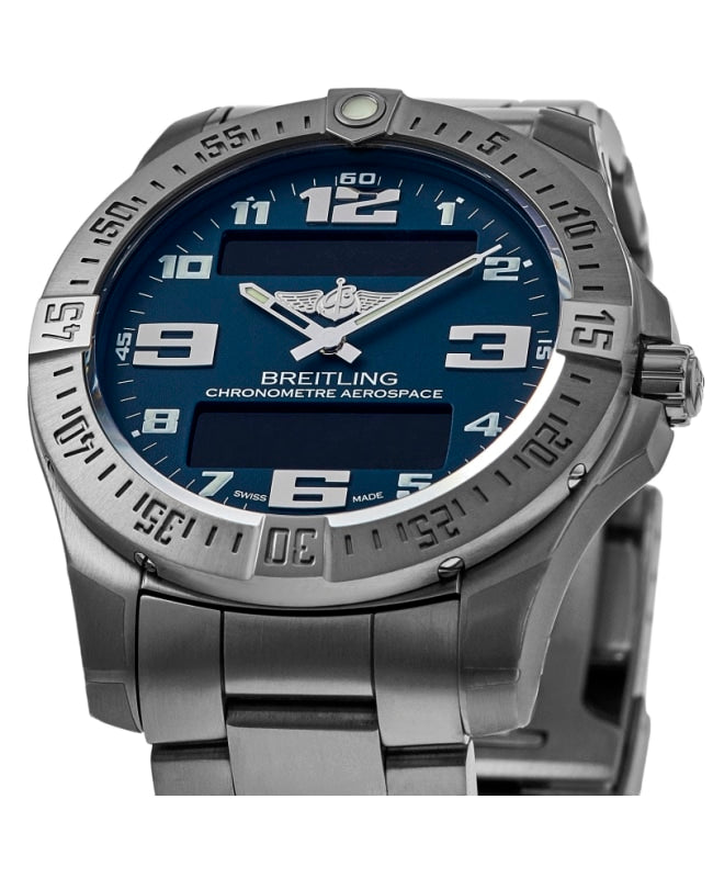  Shop Authentic Breitling Aerospace Evo Blue Dial Silver Steel Strap Watch for Men - E79363101C1E1 - Luxxuri