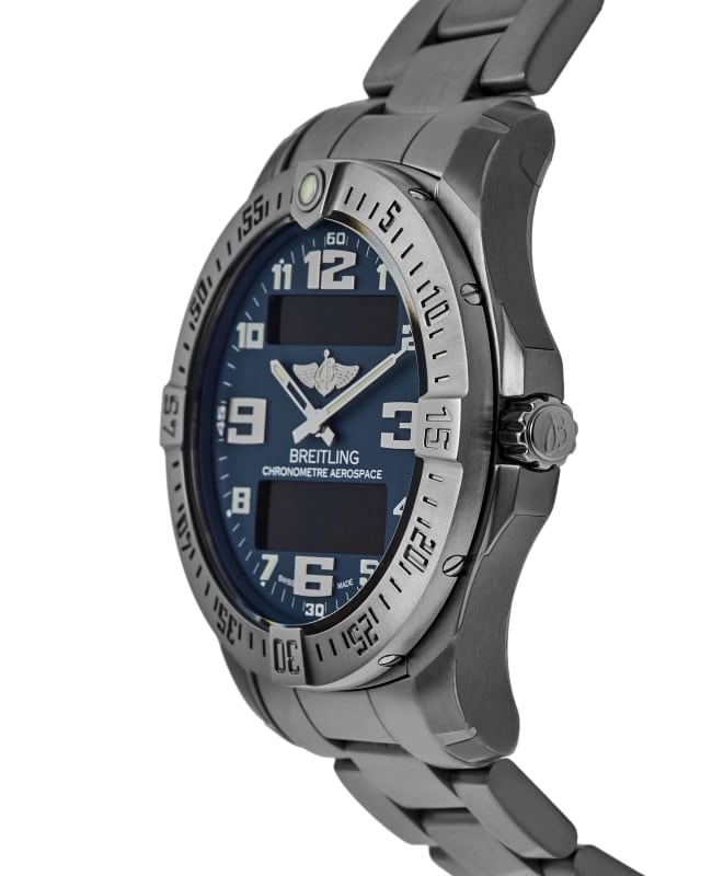  Shop Authentic Breitling Aerospace Evo Blue Dial Silver Steel Strap Watch for Men - E79363101C1E1 - Luxxuri