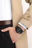  Shop Authentic Fossil Grant Sport Chronograph Black Dial Black Steel Strap Watch for Men - FS5374 - Luxxuri