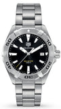  Shop Authentic Tag Heuer Aquaracer Black Dial Silver Steel Strap Watch for Men - WBD1110.BA0928 - Luxxuri