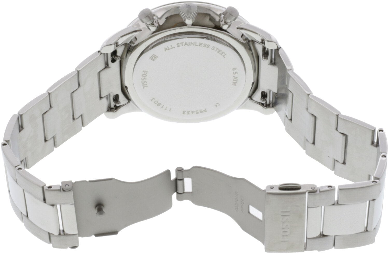  Shop Authentic Fossil Neutra Chronograph White Dial Silver Steel Strap Watch for Men - FS5433 - Luxxuri