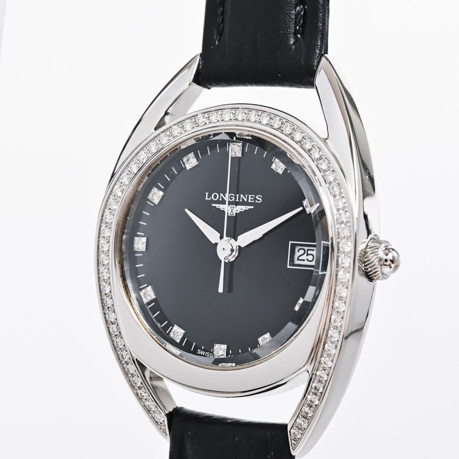  Shop Authentic Longines Equestrian Arche Quartz Diamond Black Dial Watch for Women - L6.136.0.57.0 - Luxxuri