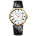  Shop Authentic Longines Presence 25.5mm Automatic White Dial Black Leather Strap Watch for Women - L4.921.2.11.2 - Luxxuri
