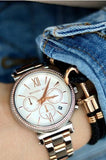  Shop Authentic Michael Kors Sofie Chronograph Quartz White Dial Two Tone Steel Strap Watch For Women - MK6558 - Luxxuri