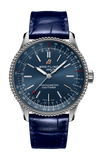  Shop Authentic Breitling Navitimer Automatic 35 Blue Dial Blue Leather Strap Watch for Men - A17395161C1P1 - Luxxuri