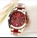  Shop Authentic Michael Kors Bradshaw Burgundy Dial Two Tone Steel Strap Watch for Women - MK6270 - Luxxuri