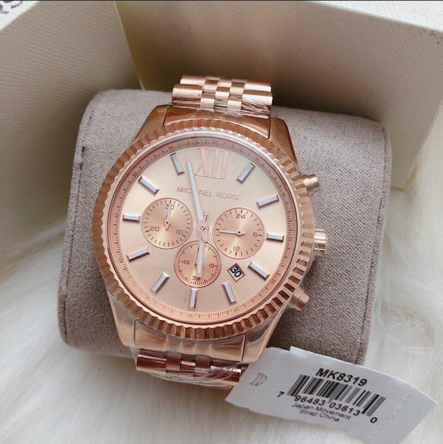  Shop Authentic Michael Kors Lexington Rose Gold Dial Rose Gold Steel Strap Watch for Men - MK8319 - Luxxuri