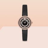  Shop Authentic Emporio Armani Rosa Two Hand Black Dial Black Leather Strap Watch For Women - AR11493 - Luxxuri