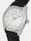  Shop Authentic Emporio Armani Analog White Dial Black Leather Strap Watch For Women - AR6026 - Luxxuri