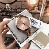  Shop Authentic Michael Kors Slim Runway Rose Gold Dial Rose Gold Steel Strap Watch for Women - MK3223 - Luxxuri