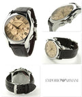 Shop Authentic Emporio Armani Valente Chronograph Brown Dial Brown Leather Strap Watch For Men - AR1785 - Luxxuri