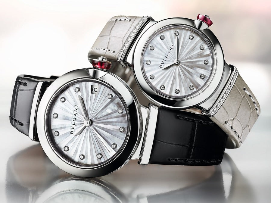  Shop Authentic Bvlgari LVCEA Diamonds Silver Mother of Pearl Dial Silver Leather Strap Watch for Women - LVCEA103367 - Luxxuri