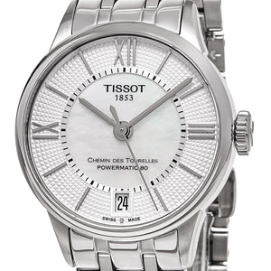  Shop Authentic Tissot Chemin Des Tourelles Powermatic 80 Lady White Dial Silver Steel Strap Watch For Women - T099.207.11.037.00 - Luxxuri
