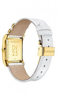  Shop Authentic Versace DV25 Diamonds White Dial White Leather Strap Watch For Women - VQF060015 - Luxxuri