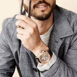  Shop Authentic Fossil Modern Machine Automatic Skeleton Dial Black Leather Strap Watch for Men - ME3082 - Luxxuri