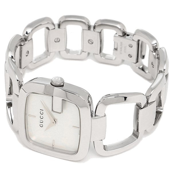 Gucci G-Class Mother of Pearl Dial Silver Steel Strap Watch For Women - YA125404