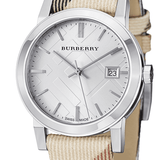  Shop Authentic Burberry The City White Dial Brown Leather Strap Watch for Women - BU9113 - Luxxuri
