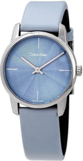  Shop Authentic Calvin Klein City Blue Dial Blue Leather Strap Watch for Women - K2G231VN - Luxxuri