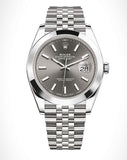  Shop Authentic Rolex Datejust 41 Oyster Grey Dial Silver Oystersteel Bracelet Watch for Men - M126300-0008 - Luxxuri